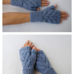 Leaves Fingerless Gloves Knitting Pattern