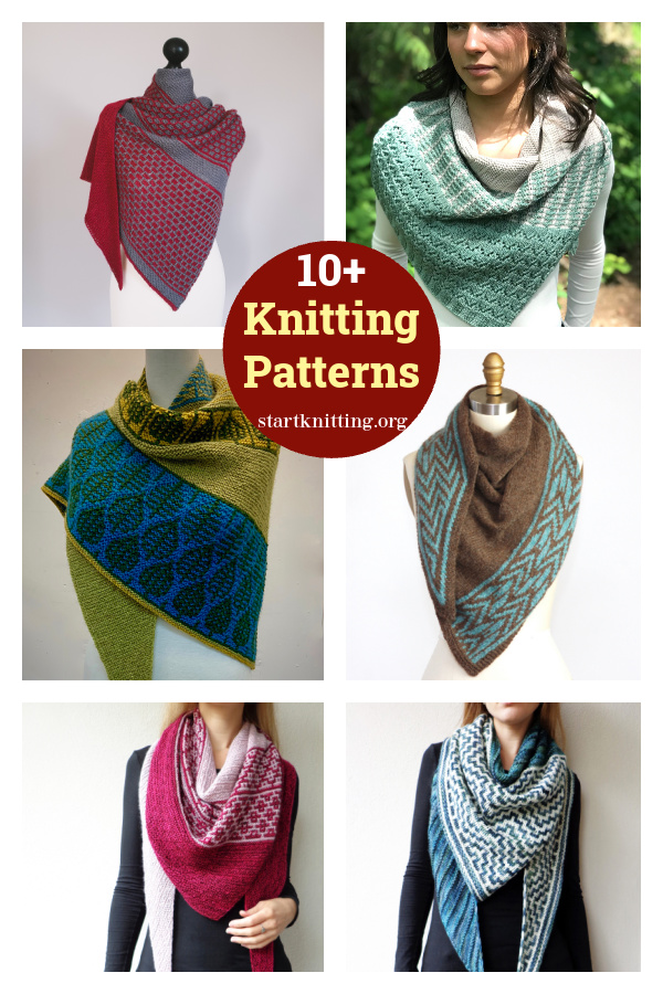 10+ Mosaic Sideways Shawl Knitting Patterns 