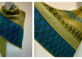 Mosaic Sideways Shawl Knitting Pattern