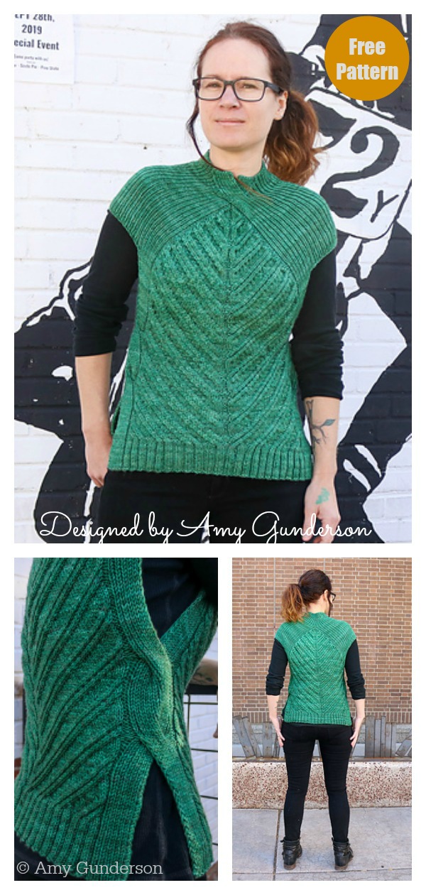 Open Road Sweater Vest Free Knitting Pattern 
