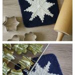 Pixel Star Potholder Free Knitting Pattern