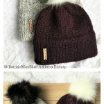 Simple Double Brim Beanie Hat Free Knitting Pattern