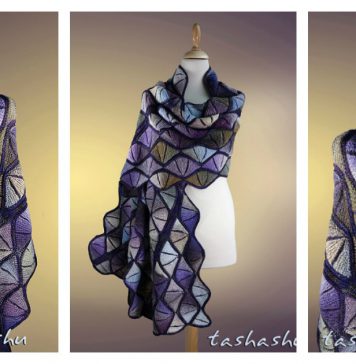 Stained Glass Shawl Knitting Pattern