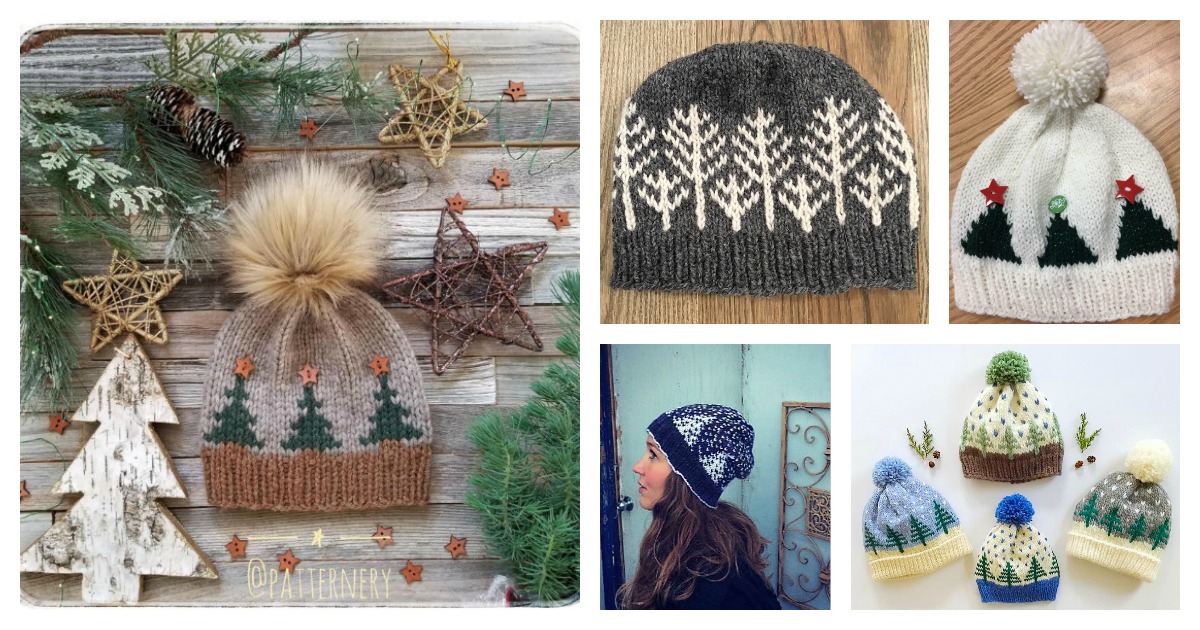Tree Hat Free Knitting Pattern und kostenpflichtig