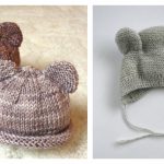 Bear Baby Hat Free Knitting Pattern