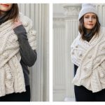 Cable Keyhole Wrap Free Knitting Pattern