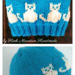 Cats Beanie Hat Free Knitting Pattern