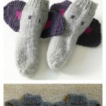 Child’s Elephant Socks Free Knitting Pattern