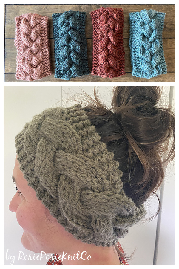 Cozy Cables Ear Warmer Knitting Pattern 