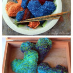 Herb Filled Heart-Shaped Sachet Free Knitting Pattern