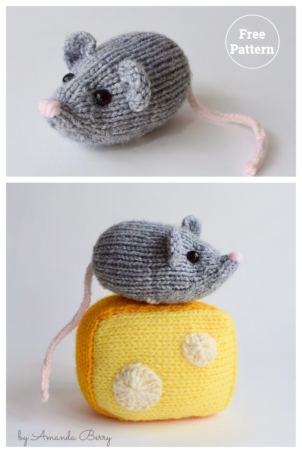 Nibbles the Mouse Free Knitting Pattern
