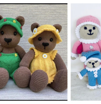 Bear Family Knitting Pattern