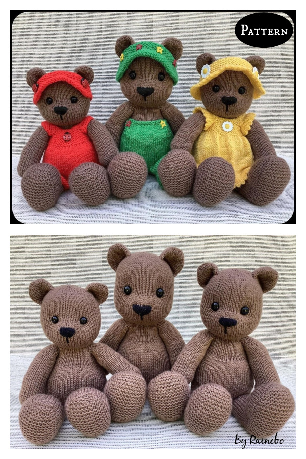 Bear Family Knitting Pattern