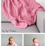 Block Stitch Colts Foot Baby Blanket Free Knitting Pattern