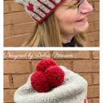 Blooming Hearts Hat Free Knitting Pattern