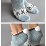 Bunny Ankle Socks Free Knitting Pattern