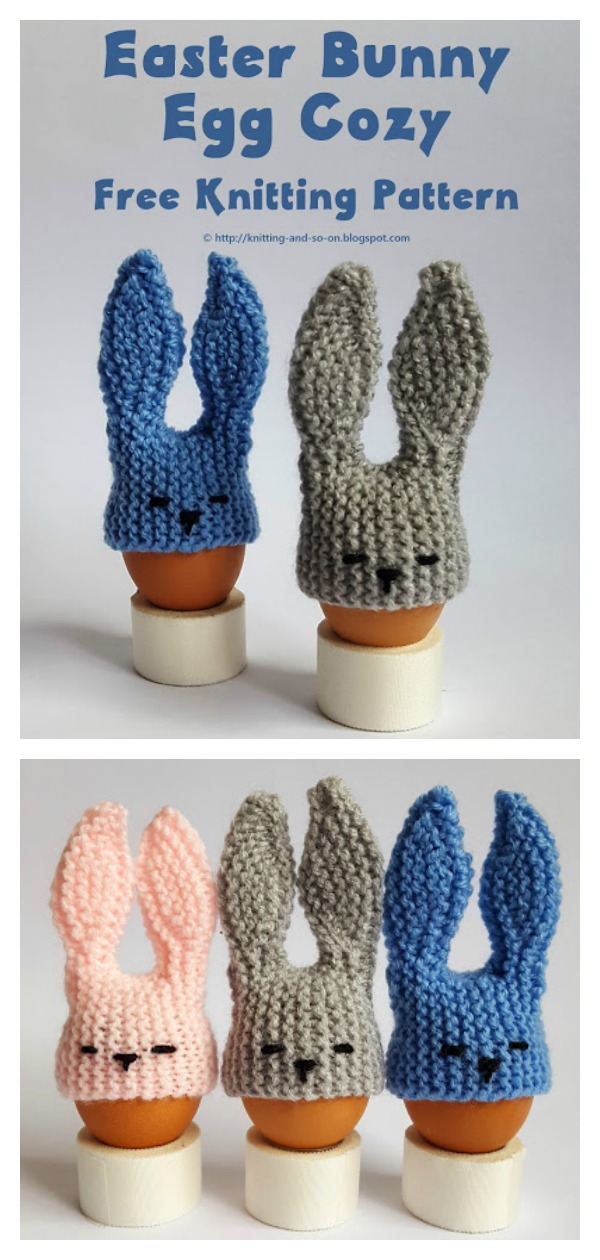 Easter Bunny Egg Cozy Free Knitting Pattern