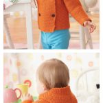 Garter Stitch Hooded Baby Jacket Free Knitting Pattern