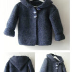 Garter Stitch Hooded Baby Jacket Free Knitting Pattern