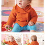 Garter Stitch Hooded Jacket Free Knitting Pattern