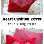 Heart Cushion Cover Free Knitting Pattern