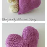 Heart Cushion Free Knitting Pattern