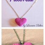 Heart Puff Necklace Free Knitting Pattern