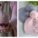 Hearts Hat Knitting Patterns