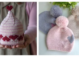 Hearts Hat Knitting Patterns