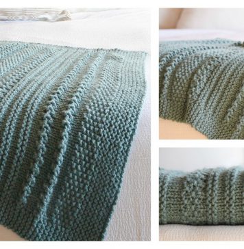 Sampler Chunky Blanket Free Knitting Pattern