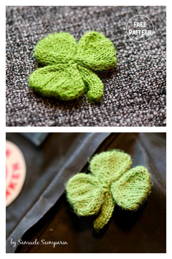 Shamrock Leaf Free Knitting Pattern 