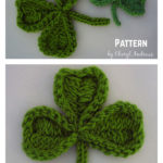 Shamrock and Four Leaf Clover Pin Knitting Pattern