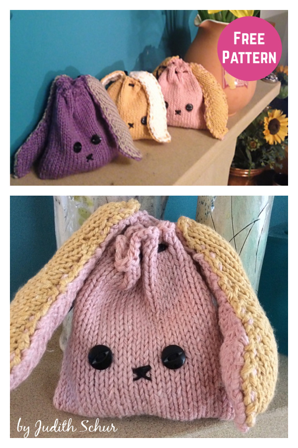 Small Bunny Gift Bag Free Knitting Pattern
