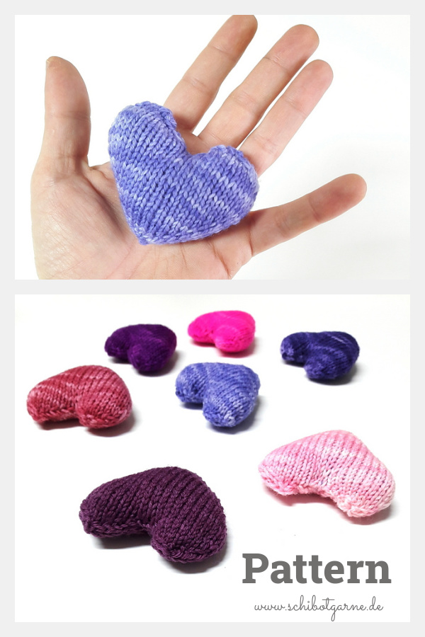 Mini Heart Free Knitting Pattern