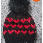 Valentine’s Day Beanie Free Knitting Pattern