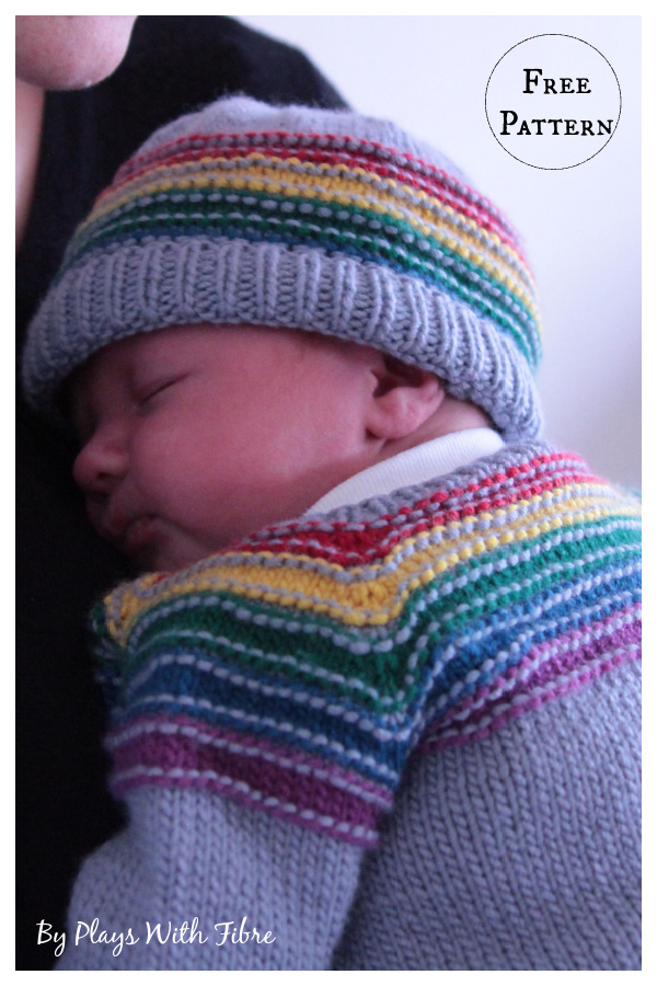 After The Storm Rainbow Cardigan Free Knitting Pattern 