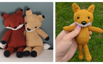 Amigurumi Fox Toy Softie Knitting Pattern
