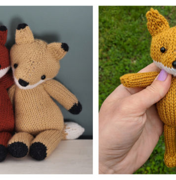 Amigurumi Fox Toy Softie Knitting Pattern