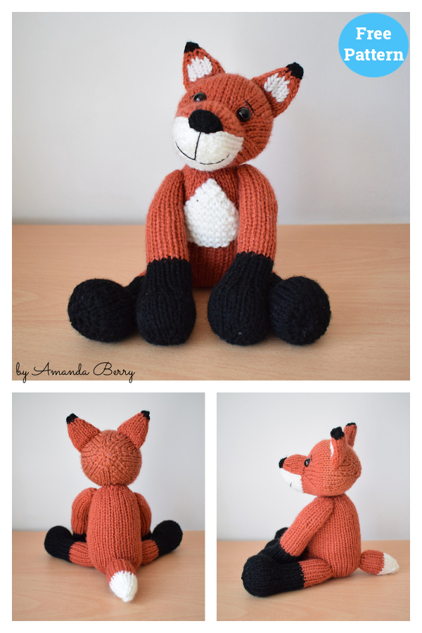 Cubby the Fox Free Knitting Pattern