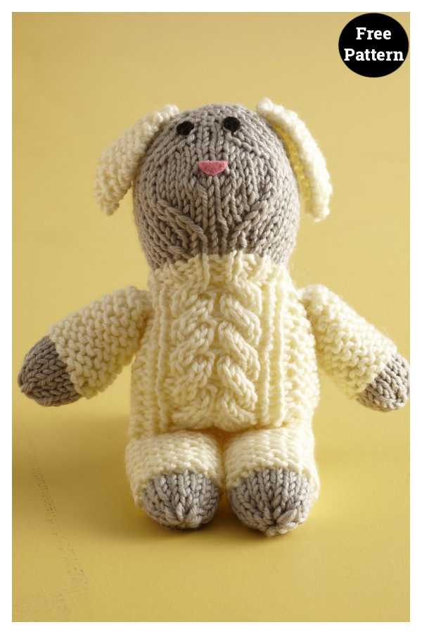 Cute Cabled Lamb Free Knitting Pattern
