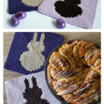 Easter Bunny Potholder Free Knitting Pattern