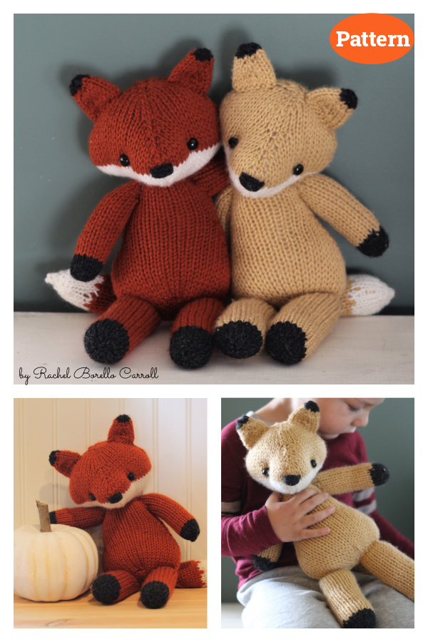 Emerson the Fox Knitting Pattern