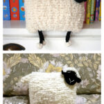 Fluffy Sheep Cushion Free Knitting Pattern