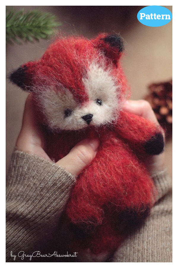 Fox Animal Toy Knitting Pattern