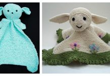 Little Lamb Lovey Blanket Knitting Pattern