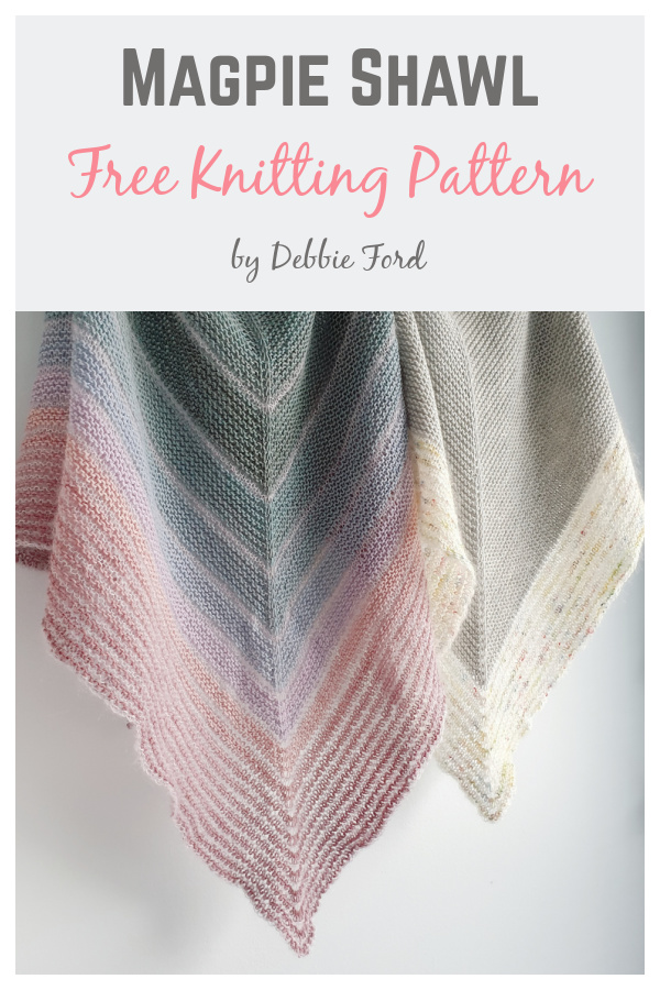 Magpie Shawl Free Knitting Pattern