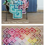 Overlapping Sliding Tiles Blanket Free Knitting Pattern
