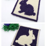 Rabbit Potholder Free Knitting Pattern