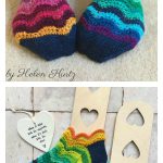 Rainbow Ripples Trainer Socks Free Knitting Pattern