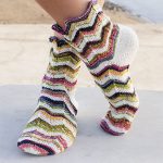 Serpentines Zig Zag Socks Free Knitting Pattern